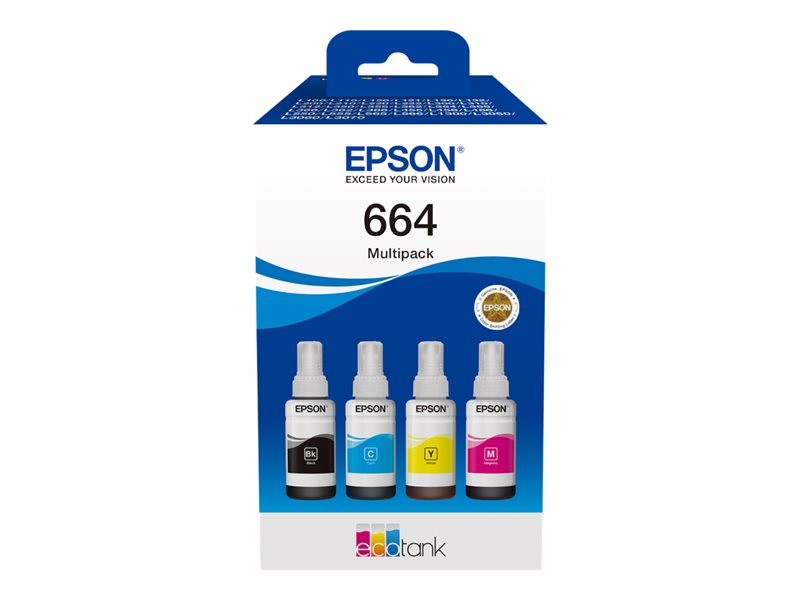EPSON 664 EcoTank Multipack Noir-Cyan-Magenta-Jaune (C13T664640)