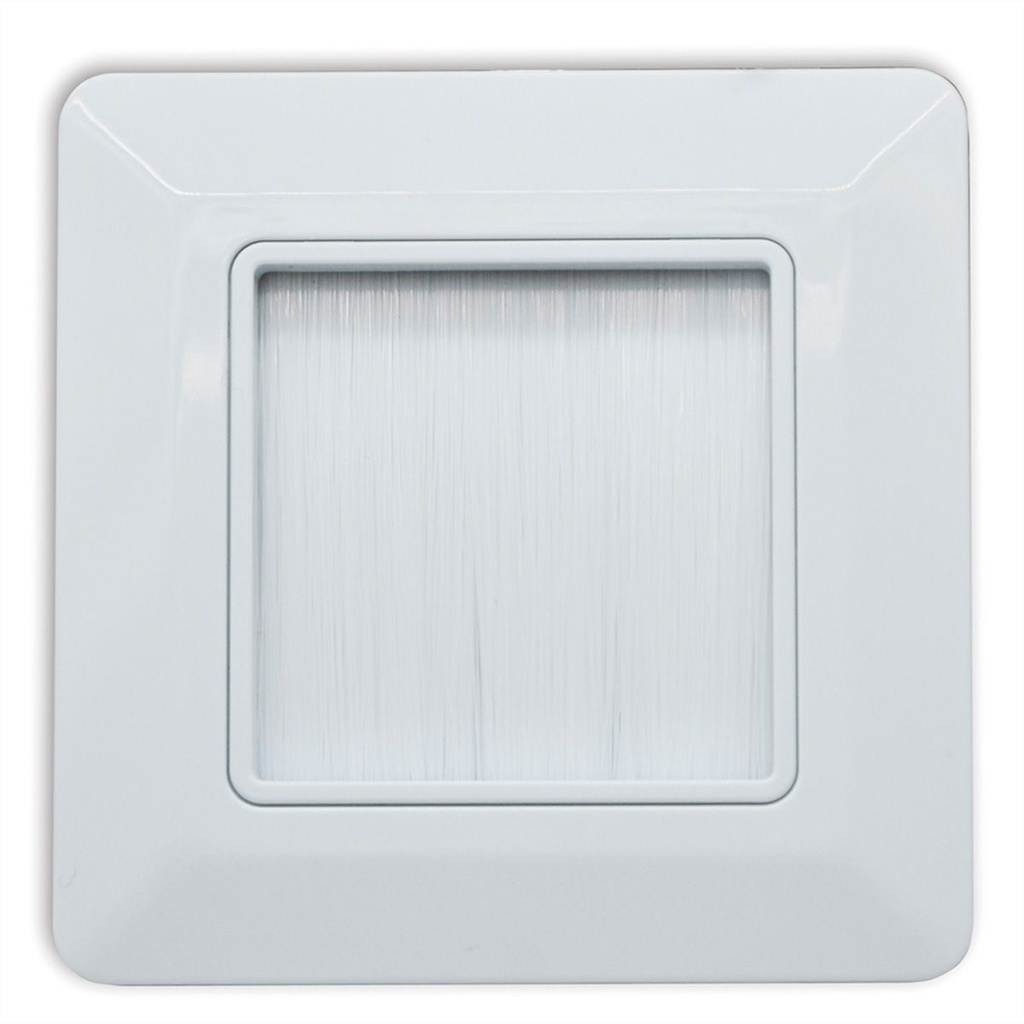 VALUE Cable Exit Brush Wall Plate, 86x86mm, 80x80mm