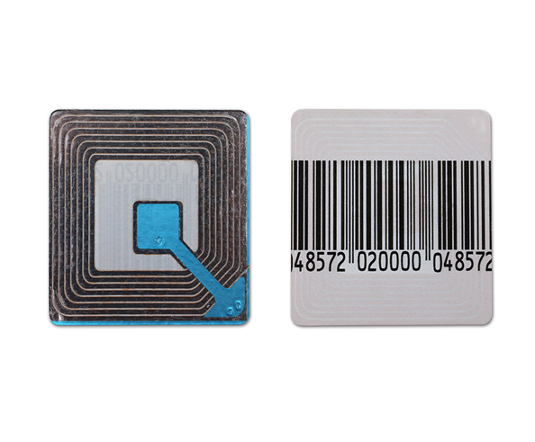 EAS RL4601  - 1000 x RF etiquette papier 40x40mm - BARCODE/DESACTIVABLE