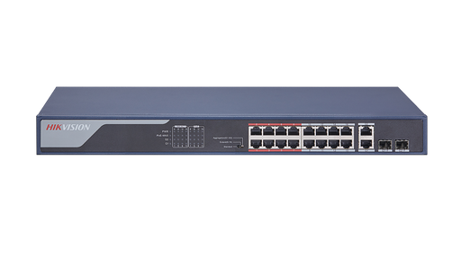 HIKVISION DS-3E0318P-E/M 16-PORT 10/100 UNMANAGED POE ETHERNET SWITCH (copie)