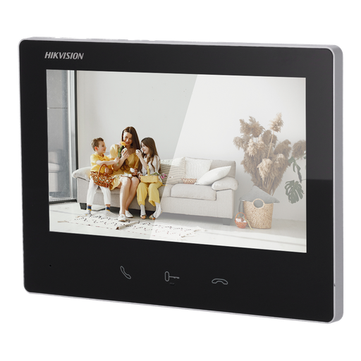 Hikvision DS-KH7300EY-WTE2(BK) Moniteur vidéo portier intérieur wifi IP 2 fils 2 HD noir 