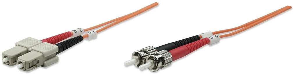 Intellinet 3.0m ST-SC M/M câble de fibre optique 3 m OM2 Orange