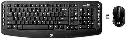 HP LV290AA#ABB  Ensemble Clavier Qwerty Souris RF sans fil Noir