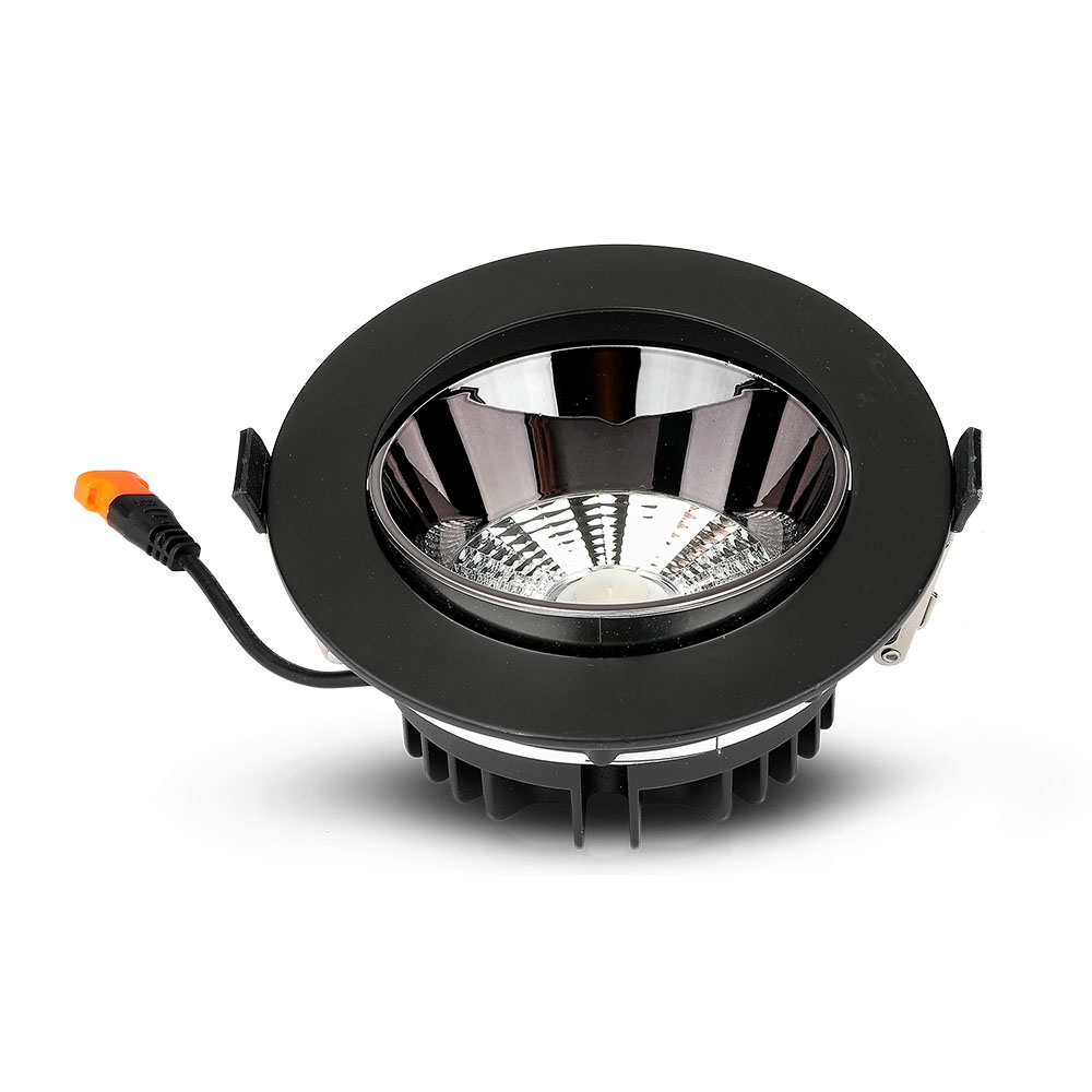 VT-2-33 Spot led encastré rond 30W cob  NOIR