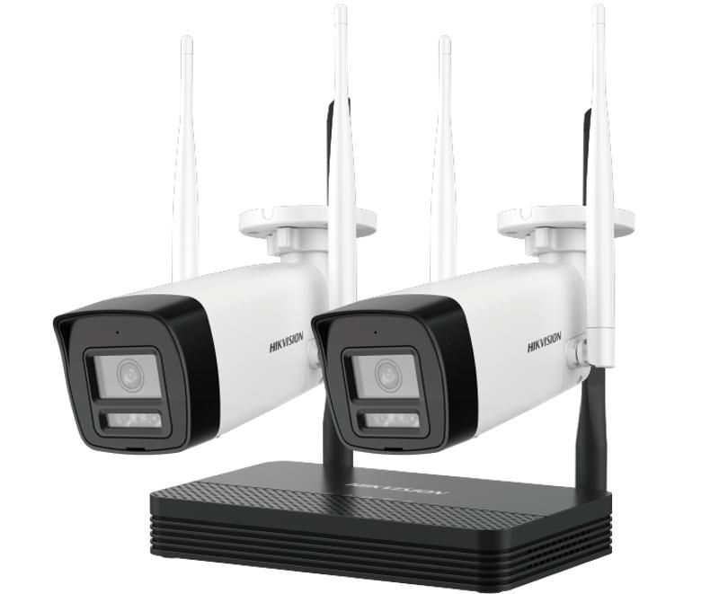 Hikvision NK42W0H- Kit vidéosurveillance WIFI sans fil  2 caméras Bullet  4MP 2.8mm Exterieur  Audio In  Sans Disque Dur