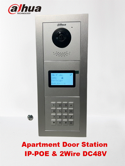 Dahua VTO4202 Station d'extérieur pour Multi Appartement interphone vidéo IP/POE &amp; 2Fil 48V