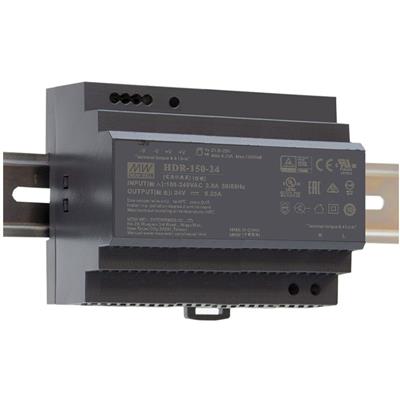 MEAN WELL HDR-150-12 150 W, 12 VDC, 11.3 A  Alimentation sur rail DIN AC/DC 1 sortie