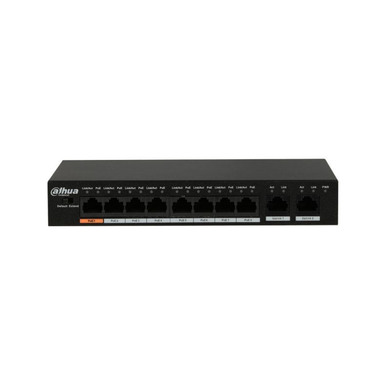 Dahua PFS3010-8ET-96 10-Port Unmanaged Desktop Switch with 8-Port PoE