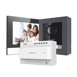 [DS-KIS702/S] Hikvision DS-KIS702/S Kit interphone vidéo IP 2 fils 1x bouton d'appel Inox