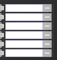 [DS-KD-KK] Module porte-nom Hikvision DS-KD-KK · 6 boutons d'appel Noir