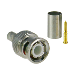 [CON-BNC01] Connecteur BNC mâle à sertir  Câble RG59/KX6 Pack 50