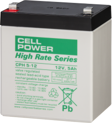 [BATT-1250] Batterie AGM au plomb - Tension nominale 12 V - Capacité nominale 5.0 Ah 