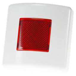 [ADV-20-SGFI200] Advanced - Éclairage LED rouge - Communication sans fil - Spécial pour incendie - Carcasse fabriquée en ABS blanc - Chaque dispositif est alimenté par des piles au lithium - Les batteries primaires et secondaires sont surveillées en permanence - Dimensions 80x70x36 mm
