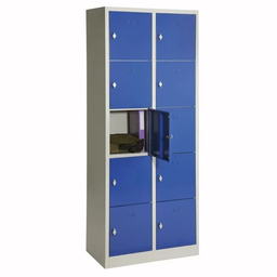 [MOB-VEST10X]  VESTIAIRE MULTICASES MONOBLOC 10 CASES - Dimensions: H190 x L 80 x P45 cm