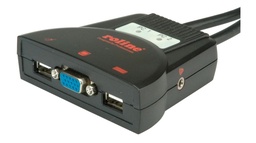 [KVMSW-3234] KVM Switch 2 User VGA , USB, Audio + 2xKVM cables 1.15m