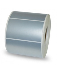 [ETIQ-PLAS06] Etiquette Plastique Argent-Silver , 70x32mm (2370 etiquettes/rouleau) rubans recommandes: 5095 resine