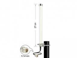 [ANT-12491] 12491 DELOCK ANTENNE N JACK 2 INT/EXT LTE GSM-UMTS-4G OMNI 6,5 DBI EXTERIEUR FIXED POLE MOUNT