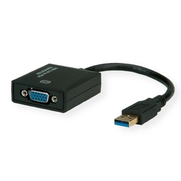 [USB-CONV2995] Roline-Value 12.99.1037 USB Display Adapter, USB 3.2 Gen 1 to VGA