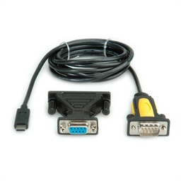 [USB-CONV2995] Roline-Value 12.99.1161 Converter Cable USB Type C to Serial, black