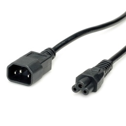 [POWER-CAB1119] Roline-Value 19.99.1119 Power Cable IEC320/C14 Male - C5 Female, black
