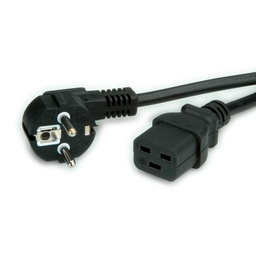 [19.99.1553] Roline-Value 19.99.1553  Câble de raccordement électrique 2P+T - IEC320-C19 16A, noir, 3 m
