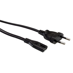 [POWER-CAB2096] Roline-Value 19.99.2096 Euro Power Cable, 2-pin, black
