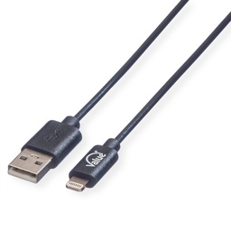 [USB-CAB8322] Roline-Value 11.99.8322 Lightning to USB Cable for iPhone, iPod, iPad