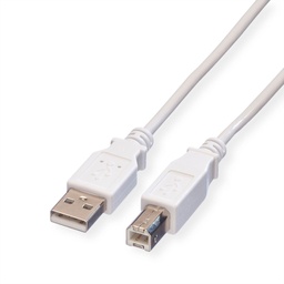 VALUE USB 2.0 Cable, A - B, M/M, white