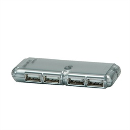 [USB-EXT5016] Roline-Value 14.99.5016 USB 2.0 Notebook Hub, 4 Ports, with power supply