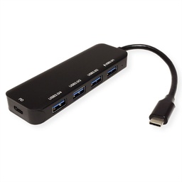 [USB-EXT5038] Roline-Value 14.99.5038 USB 3.2 Gen 1 Hub, 4 Ports, Type C connection cable, with PD