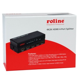 [14.01.3586] Roline HDMI Splitter, 4K, 4-way 14.01.3586