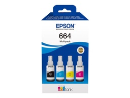 [INK-T664PACK] EPSON 664 EcoTank Multipack Noir-Cyan-Magenta-Jaune (C13T664640)