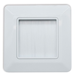 [25.99.8206] VALUE Cable Exit Brush Wall Plate, 86x86mm, 80x80mm