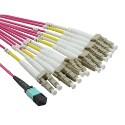 [21.99.1100] VALUE MPO Fan-Out Cable 50/125µm OM4, MPO/12x LC, violet