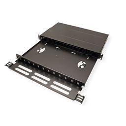 [21.17.0350] ROLINE 21.17.0350 FO Panel 19&quot; unloaded, 12x Ports SC(Simplex)/LC(Duplex), black