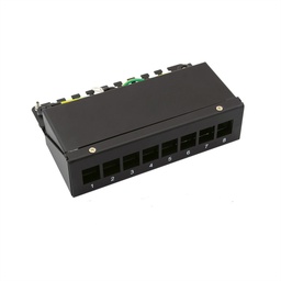 [26.99.0331] Keystone Module frame, 8 Ports, blank, black