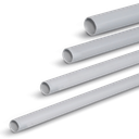 [DLX-80116] Ø 16 - 3m Tube Rond PVC Rigide GRIS CLAIR