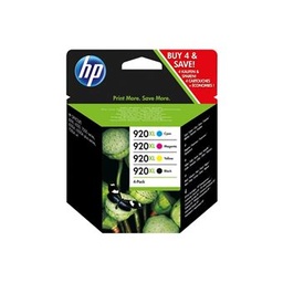 [INK-HP920XLCMYBK] HP 920XL HP Multipack 920XL Pack de 4 cartouches d'encre haute capacité noire, cyan, magenta, jaune