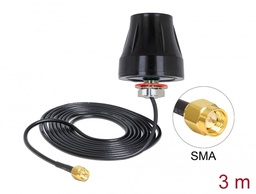 [ANT-88749] Delock 88749 LTE Antenna SMA 2 dBi 3 m RG-174 omnidirectional black outdoor