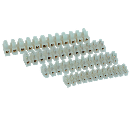 [31006] 31006-TBH 6A Barette Domino à Vis Barre 12Poles - 6A / 250V / (Pack 10Pcs)