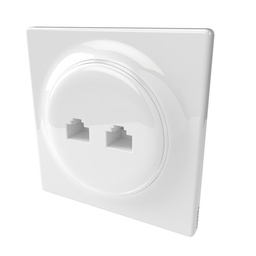 [FGWEEU-021] FIBARO FGWEEU-021  Prise murale 2 ports Ethernet Blanc