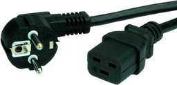 [19.99.1552] Value Secomp 19.99.1552 Câble d'alimentation avec prise femelle C19, Noir, 2 m