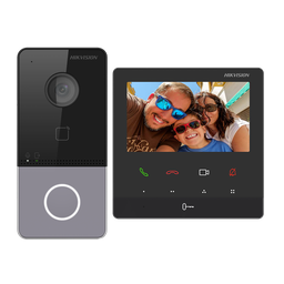 [DS-KIS606-P] Hikvision DS-KIS606-P kit Villa IP-POE 1x bouton Montage en surface - Écran tactile coloré Wifi de 4,3 pouces