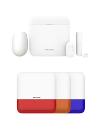 [KIT-PWA64-SIRENE] Hikvision DS-PWA64-Kit-WE/DS-PS1-E  KIT ALARME AX PRO 64 Zones Lan/Wifi/2G - AVEC SIRÈNE EXTERNE SANS FIL 