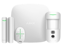 [38172.58.WH1] Ajax Starter KitCam-W - Centrale Ajax- Hub 2  -1x détecteur MotionCam -  -1x DoorProtect -1x porte-clés SpaceControl.