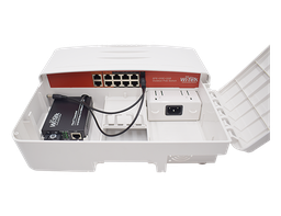 [WI-PS210G-O] Wi-Tek WI-PS210G-O Switch PoE extérieur Etanche IP67 - (6FE+2GE) POE+ +2GE+1SFP  (120W)